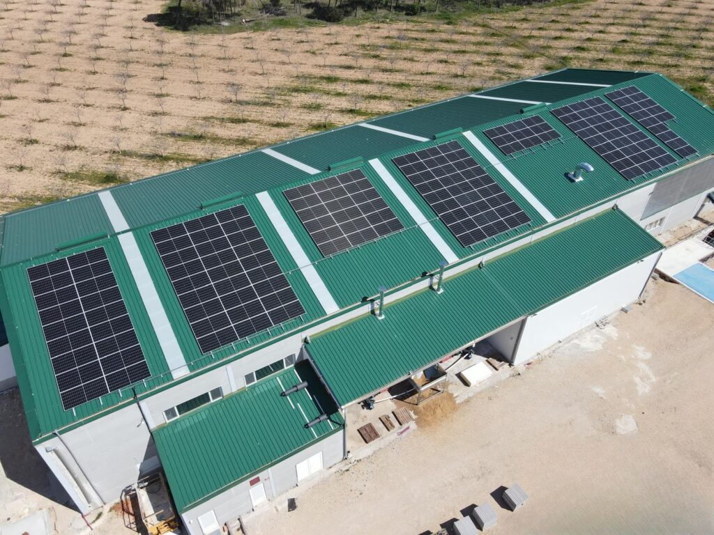 A 78.56 kWp photovoltaic system with 136 Canadian Solar 585 W modules