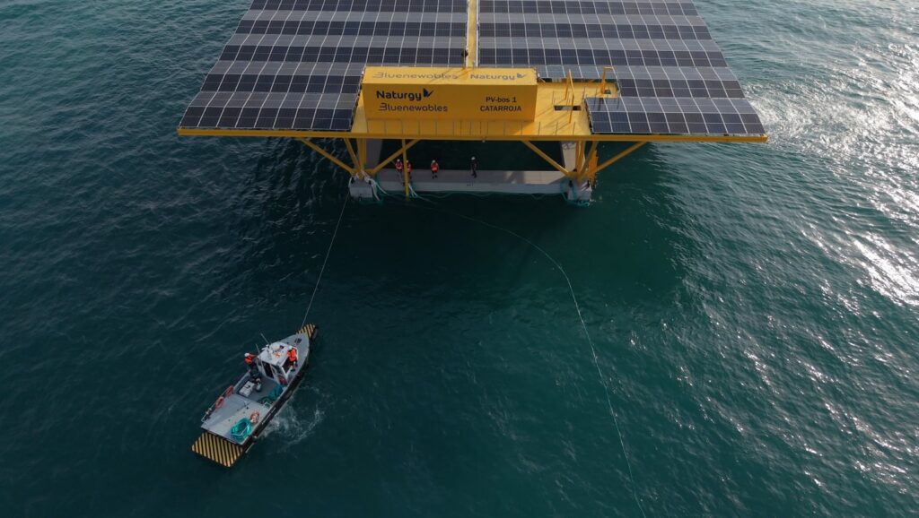 Spain's first pre-commercial offshore solar demonstrator has been fully installed in the Port of Valencia, testing phase beginns